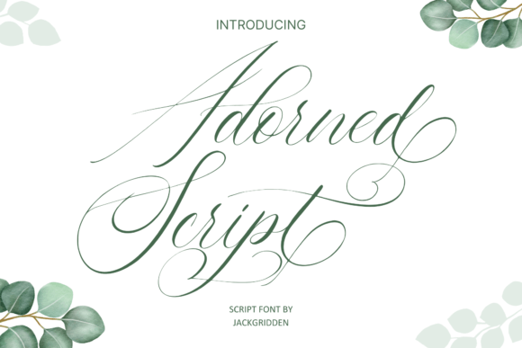 Adorned Script: A Display Font Designed for Digital Elegance